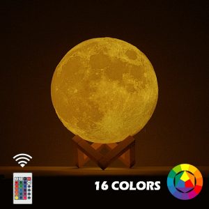 Moon Lamp Colorful Change Touch USB Led Night Light Home Decor Creative Astronomy Gift Kids Adults Alike