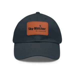 Sky-Watcher Telescope Hat – Leather Patch Astronomer Cap (One Size)