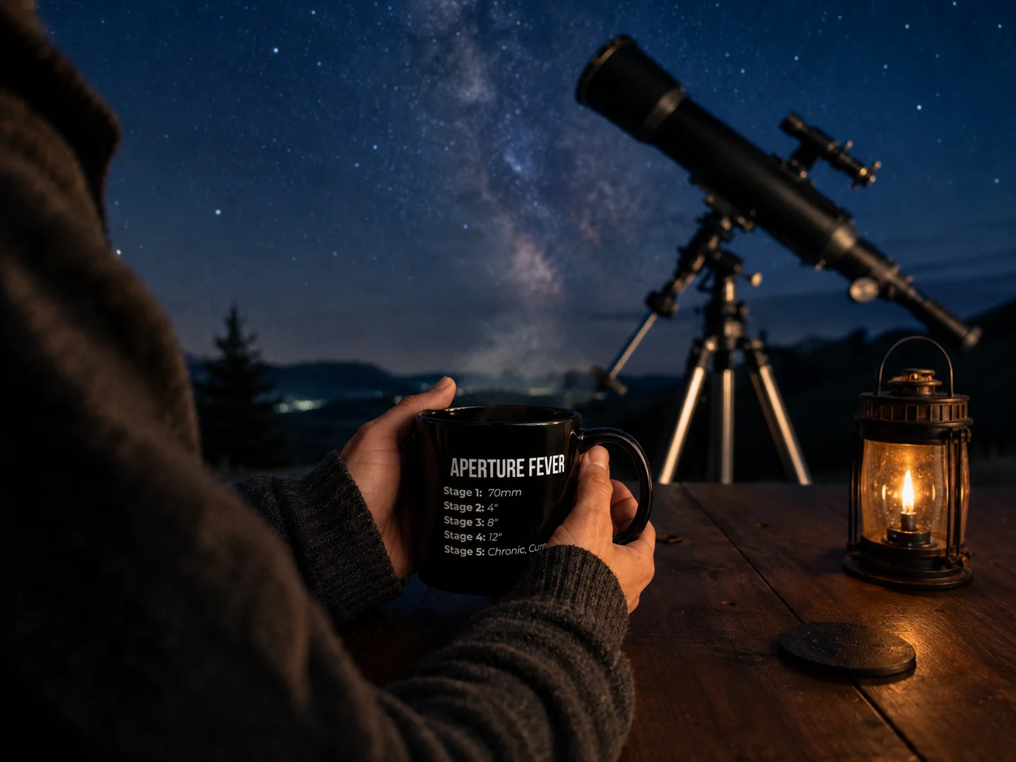 Aperture Fever astronomy mug